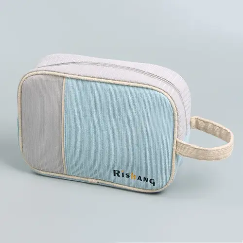 Fashion Design Cosmetic Makeup Bag Organizer Corduroy Women Wash Bag